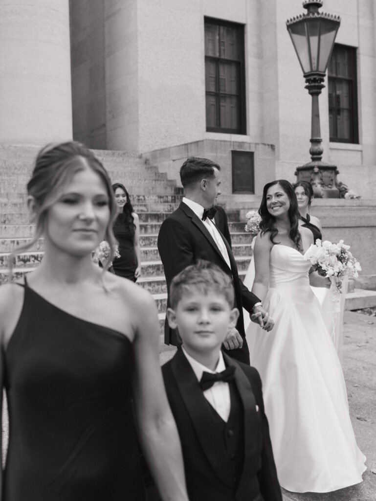 Stevie J Davis Photography candid moment of the newlyweds laughing together.