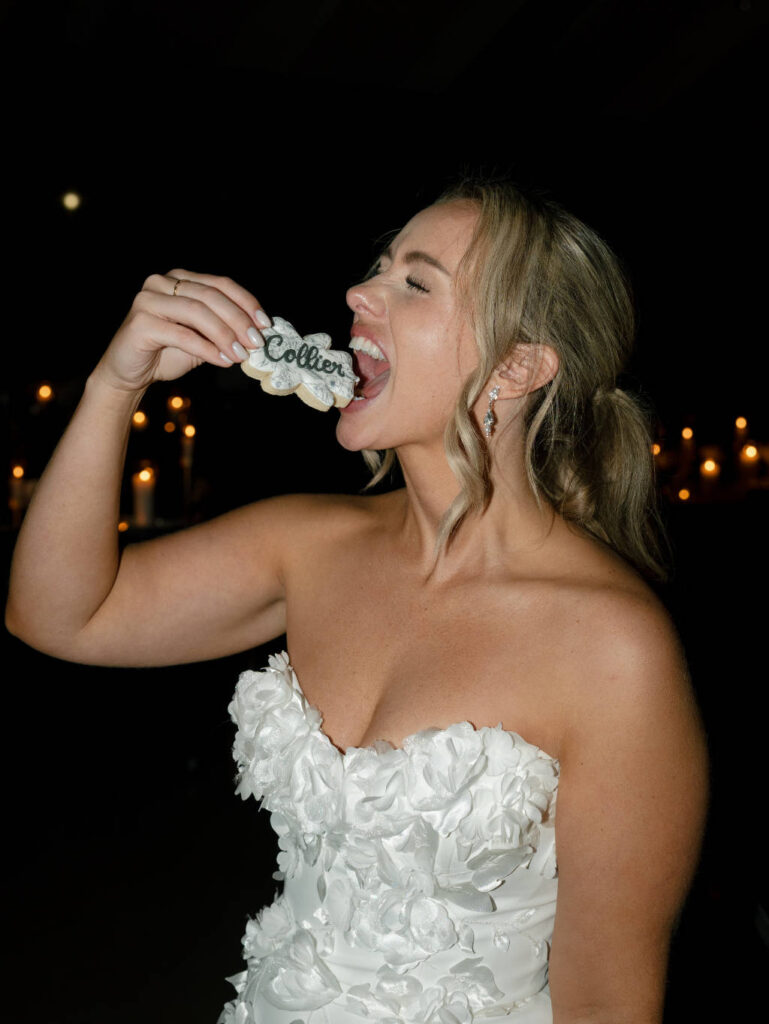 Bride celebrating The Everhart Gathering Place, a top Wyandot County wedding venue.